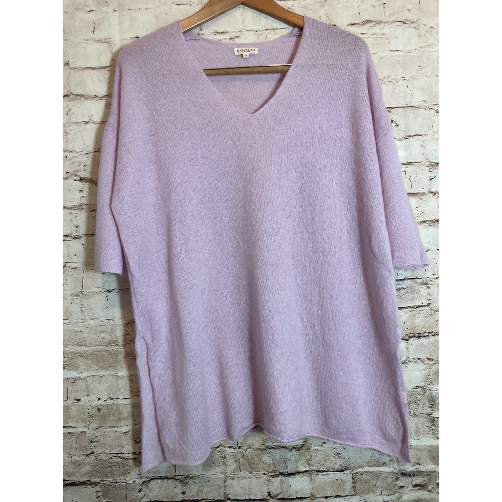 Demylee NY Cashmere Sweater Women XS Oversized Lilac Purple Soft Girl Boxy Tunic - Picture 2 of 14